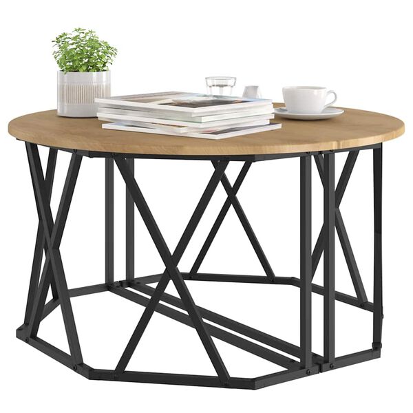 vidaXL Kafijas galdiņš Artisānā ozols 80 x 80 x 42 cm