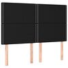 vidaXL galvgalis, melns, 144x5x118/128 cm, audums
