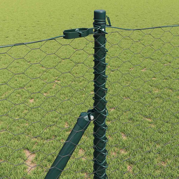 vidaXL Žoga āķis Pelēka 100 x 1 m (36 mm acs) Tērauds un PVC