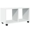 vidaXL plaukts ar riteņiem, balts, 72x33x42,5 cm, konstruēts koks