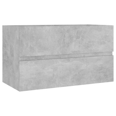 vidaXL izlietnes skapītis, betona pelēks, 80x38,5x45 cm, skaidu plātne