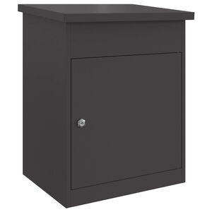 vidaXL Paku nodo&scaron;anas kaste ar durvīm Melna 47.5 x 38 x 59 cm Tērauds