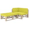 vidaXL pale&scaron;u dīvānu spilveni, 4 gab., dzeltenzaļa kokvilna