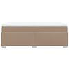 vidaXL atsperu gulta ar matraci, kapučīno, 100x200 cm, mākslīgā āda