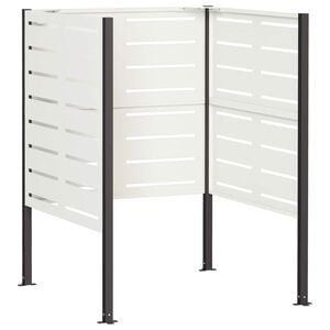 vidaXL Atkritumu tvertņu ekrāns 85 x 85 x 113 cm Tērauds Balts
