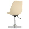 vidaXL grozāmi virtuves krēsli, 4 gab., krēmkrāsas audums