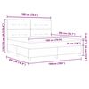 vidaXL LED gultas pamatne ar matraci Pelēkbrūna 180 x 200 cm audums