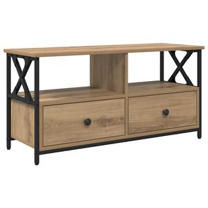 vidaXL Televizora skapī&scaron;a ar atvilktni Artisānā ozols 90 x 33 x 45 cm