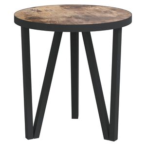 vidaXL tējas galdiņ&scaron;, melns ar dzeltenu, &Oslash;35 cm, MDF