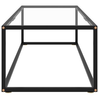 vidaXL kafijas galdiņš, melns, 120x50x35 cm, rūdīts stikls