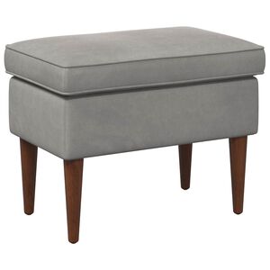 vidaXL Pēdu soliņ&scaron; Gai&scaron;i pelēka 55 x 35 x 41 cm Samts