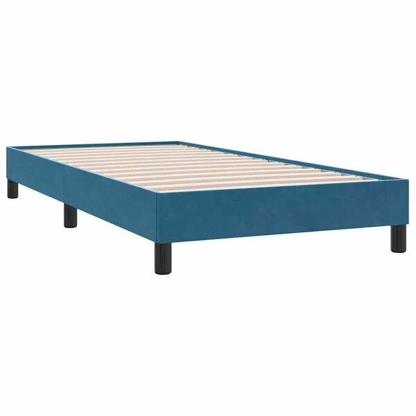 vidaXL Box Spring Gulta bez matrača Tumši zila 90x210 cm samts