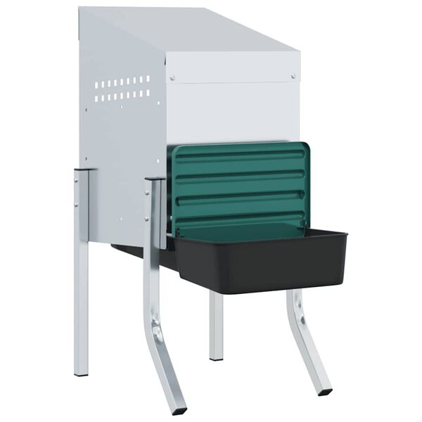 vidaXL vistu ligzdas kaste, 1 nodalījums, ar kājām, cinkots tērauds