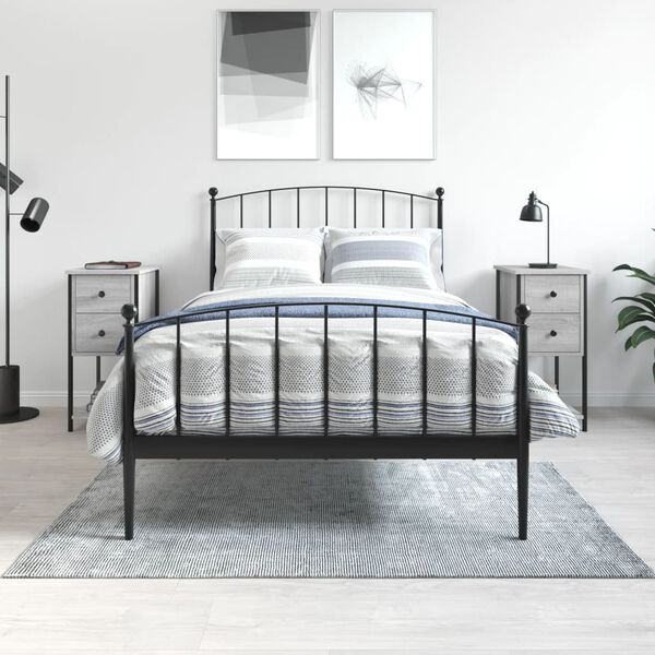 vidaXL naktsskapī&scaron;i, 2 gab., pelēcīgi, 32x42x70 cm, inženierijas koks