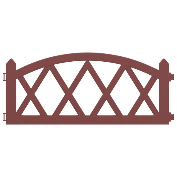 vidaXL zāliena apmales, 17 gab., sarkanas, 10 m, PP