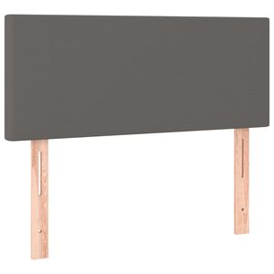 vidaXL gultas galvgalis, 100x5x78/88 cm, pelēka mākslīgā āda