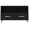 vidaXL TV skapītis, melns, 80x36x50 cm, inženierijas koks