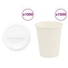 vidaXL papīra kafijas krūzes ar vākiem 1000 gab 8 unces 200 ml