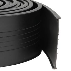 vidaXL Garāžas durvju blīvējums Melns 70 x 6 mm 2,5 m PVC