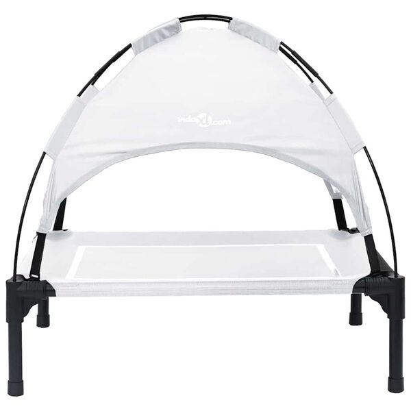 vidaXL Suņu gulta Sudrabaini pelēks s Tērauds