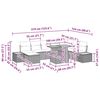 vidaXL Dārza ēdamgalds ar spilvenu 9 pcs Pelēks un brūns
