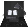 vidaXL fotostudijas komplekts, gaismas un fons
