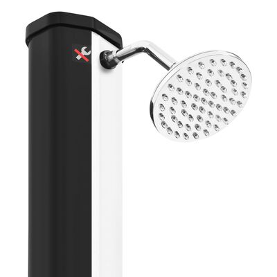 vidaXL āra solārā duša ar dušas galvu un krānu, 35 L