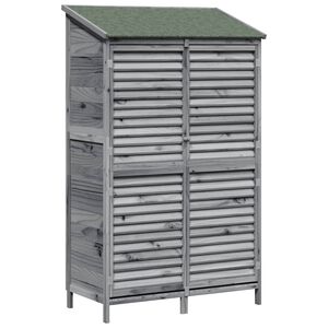 vidaXL Dārza &scaron;ķūņi Pelēka 106 x 56 x 176,5 cm Masīvs egle koks