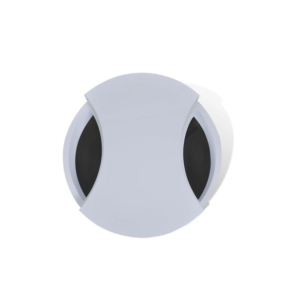 vidaXL kafijas galdiņš, maināma forma, spīdīgs, balts