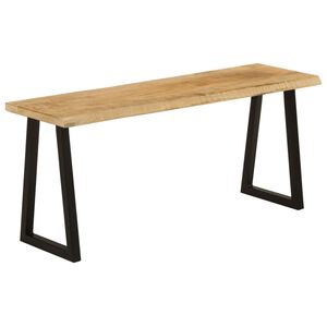 vidaXL sols, dabīgas formas malas, 105 cm, mango masīvkoks