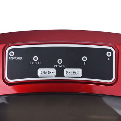 vidaXL ledus pagatavošanas ierīce, sarkana, 2,4 L, 15 kg/24 h