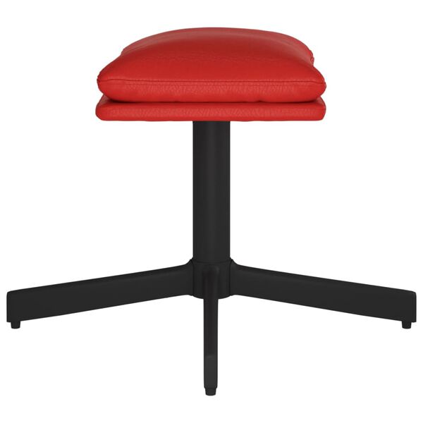 vidaXL kājsoliņš, 60x60x36 cm, vīnsarkana mākslīgā āda