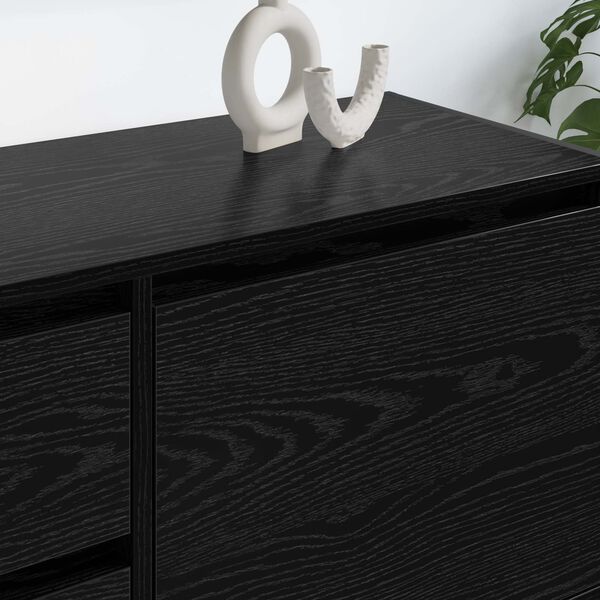 vidaXL Televizora skapī&scaron;a Melns ozolkoks 100 x 36 x 49.5 cm