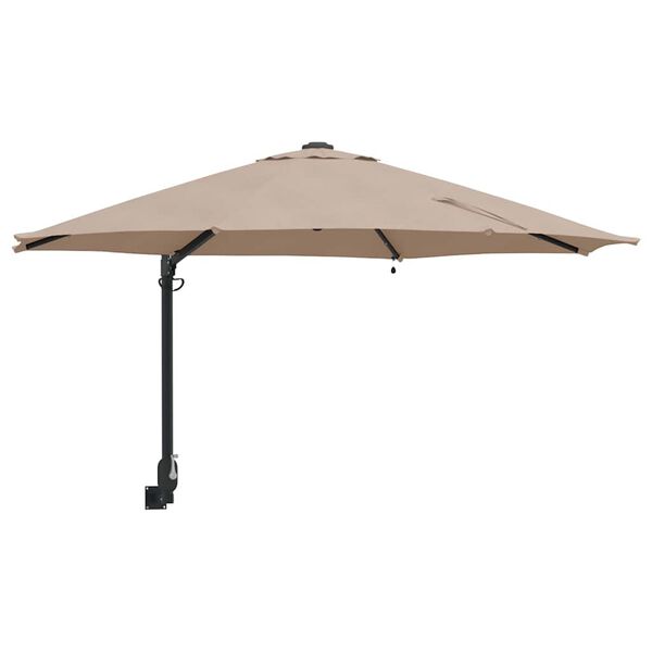 vidaXL Dārza parasols Pelēkbrūns un Melns 248 x 248 x 148 cm