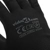 vidaXL Darba cimdi 24 pcs Melna 11 / XXL Poliesters
