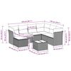 vidaXL 8-daļīgs dārza dīvāna komplekts,matrači, gai&scaron;i pelēka PE pinums