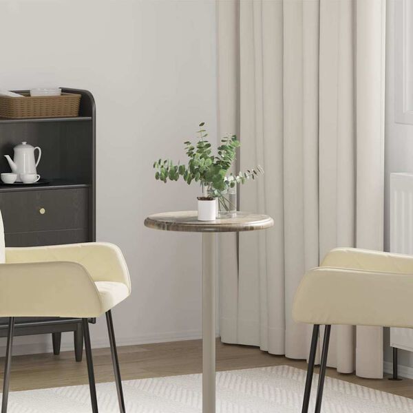 vidaXL galda virsma, &Oslash;40x2,5 cm, pelēks marmors