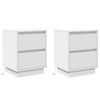 vidaXL Nakts skapītis 2 pcs Balts 39 x 34,5 x 50 cm Inženierijas koks