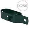vidaXL stiepļu žoga spriegotāji, 250 gab., 90 mm, zaļ&scaron; tērauds