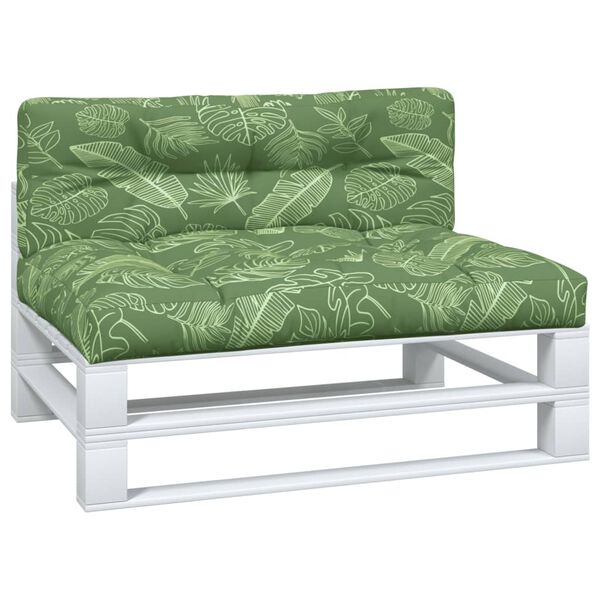 vidaXL pale&scaron;u matrači, 2 gab., audums ar lapu apdruku