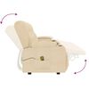 vidaXL četrvietīgs masāžas krēsls ar glāžu turētāju, krēmkrāsas