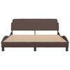 vidaXL gultas rāmis, Dover, brūns, 160x200 cm, mākslīgā āda
