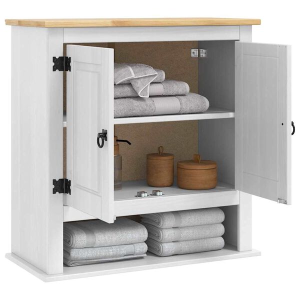 vidaXL Piekarams skapītis ar durvīm Corona Balts 70 x 33 x 71,5 cm