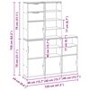 vidaXL sānu skapji 5 gab., ODDA, 40x24x79 cm, priedes masīvkoks