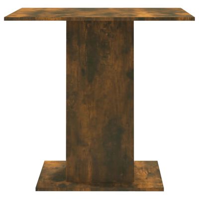 vidaXL virtuves galds, ozolkoka krāsa, 80x80x75 cm, inženierijas koks