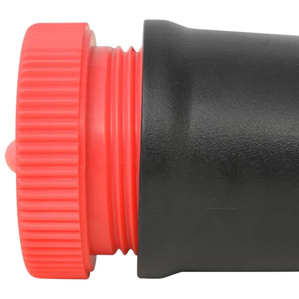 vidaXL metāla detektors, melns ar sarkanu