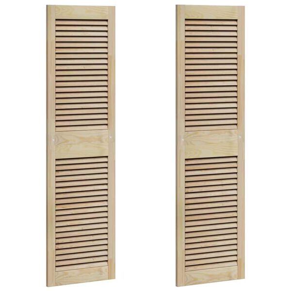 vidaXL Kabeļa Durvis ar durvīm 2 pcs Dabiska 140,5 x 2,1 x 39,5 cm