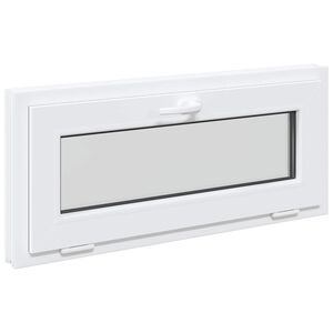 vidaXL Pagraba logs RISOR 90 x 40 cm PVC un stikls Antracīta