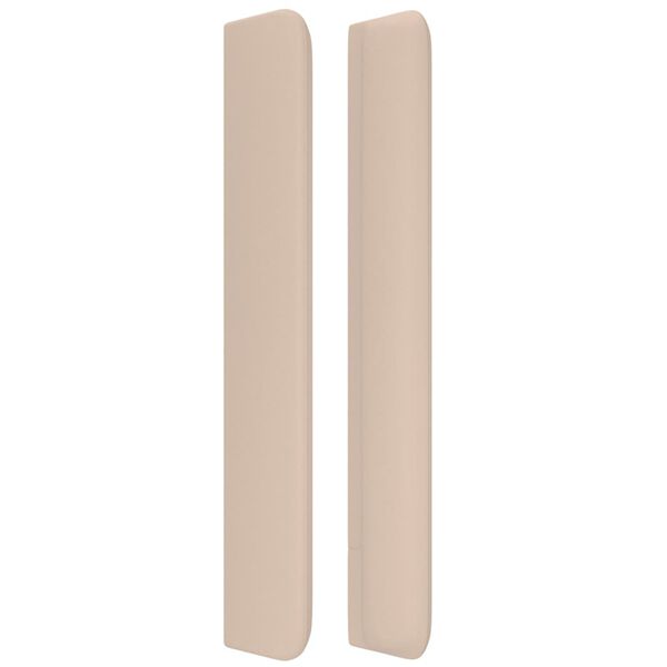 vidaXL galvgalis ar malām, 83x16x118/128 cm, kapučīno mākslīgā āda