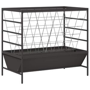 vidaXL Liellopu barotava Melna 100 x 60 x 90 cm Auksti velmēts tērauds